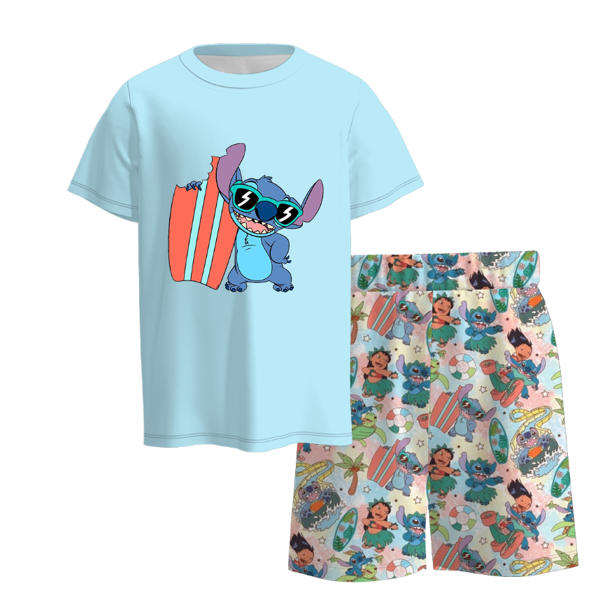 (Pre Order)Family Spring and Summer Cartoon Print Set&Top