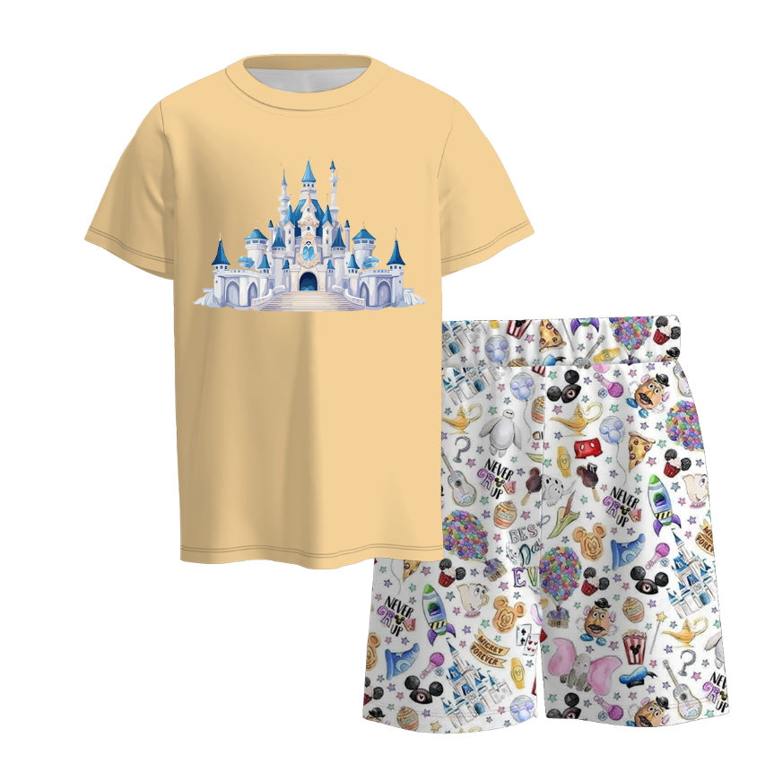 (Pre Order)Family Spring and Summer Cartoon Print Set&Top