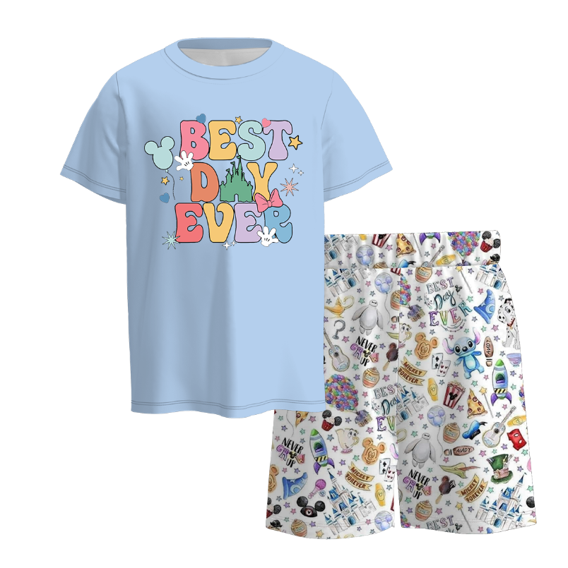 (Pre Order)Family Spring and Summer Cartoon Print Set&Top