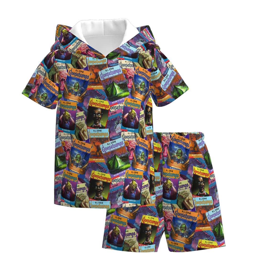 (Pre Order)Daddy&Me Summer Cartoon Print Shorts Set