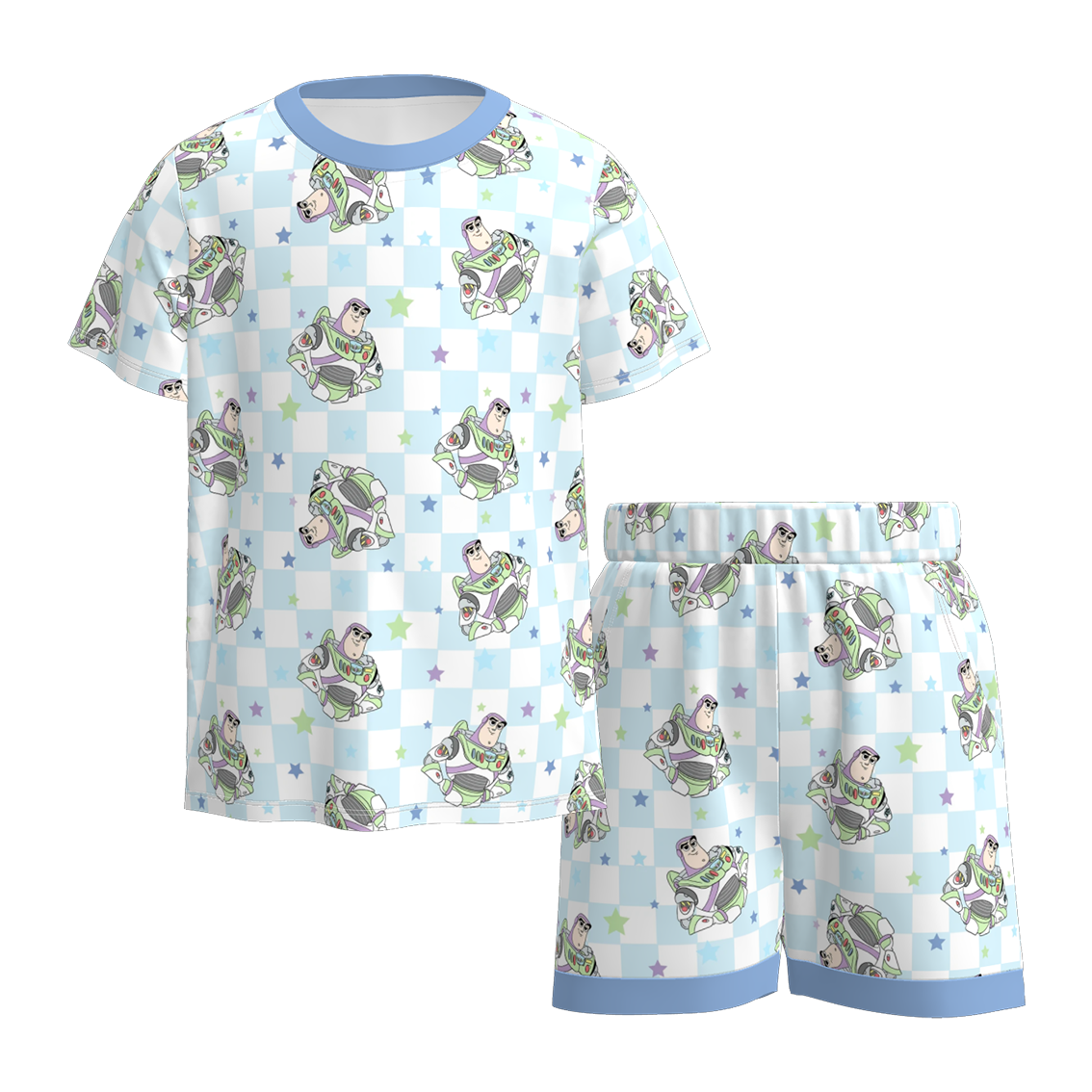 (Pre Order)Boys Spring and Summer Cartoon Print Shorts Set