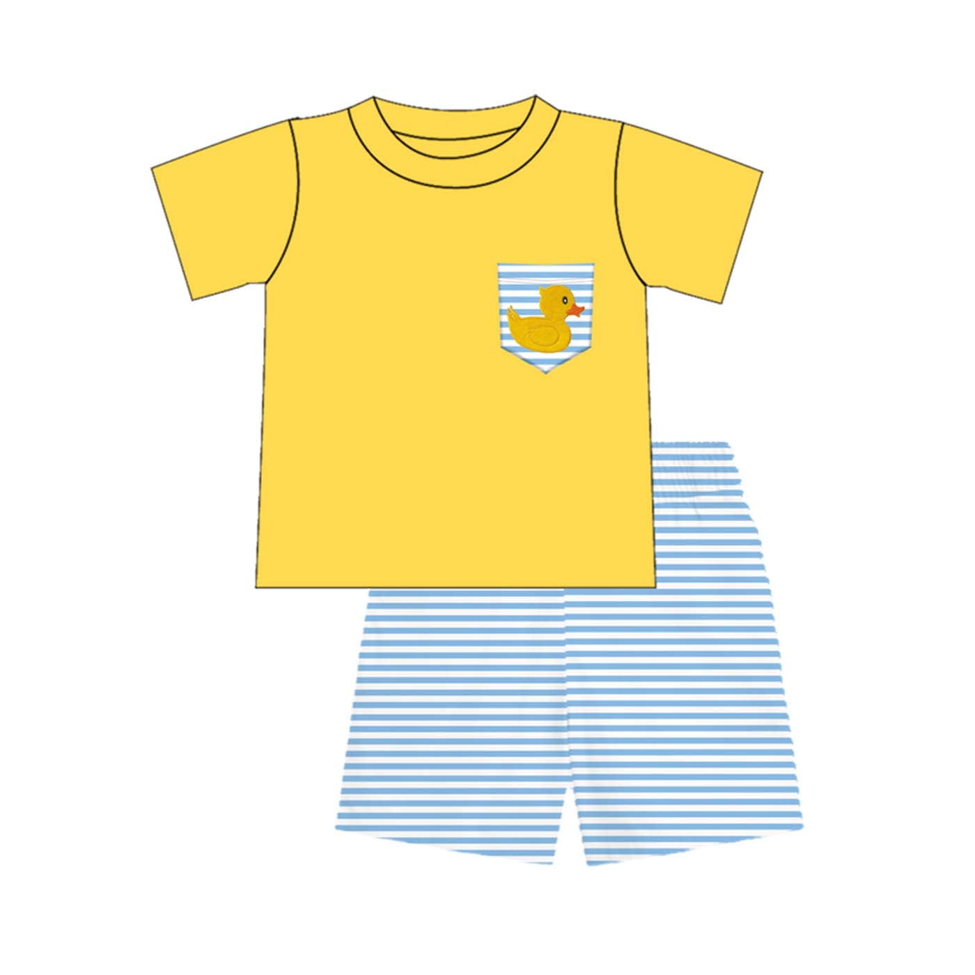 (Pre Order)Siblings Spring&Summer Duck Embroidery Dress,Set&Romper