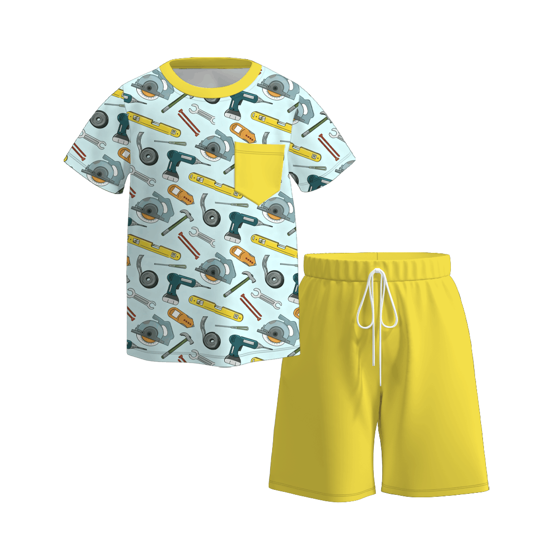 (Pre Order)Brothers Spring and Summer Print Set&Romper