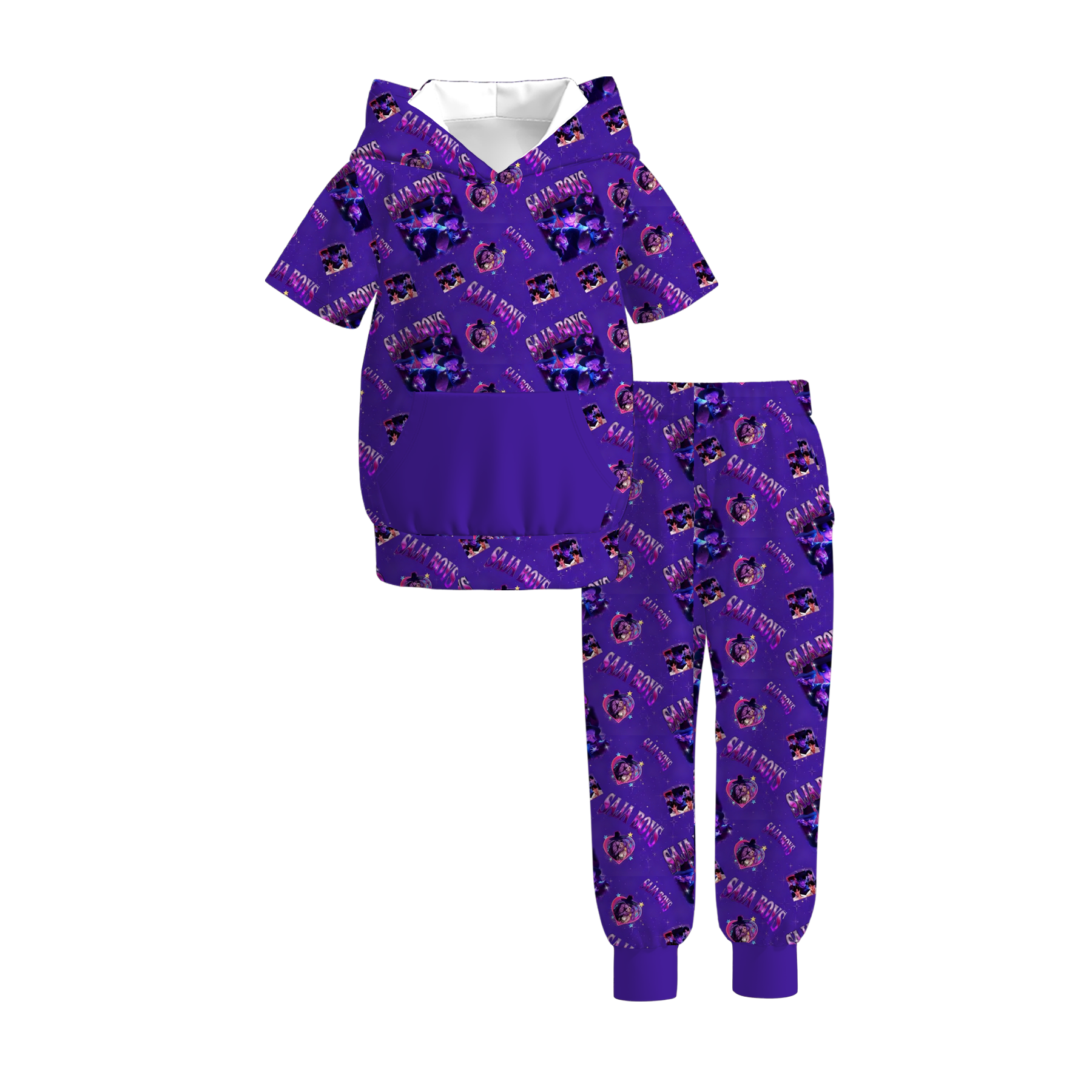 (Pre Order)Boys Spring&Summer Movie Character Print Hoodie Set