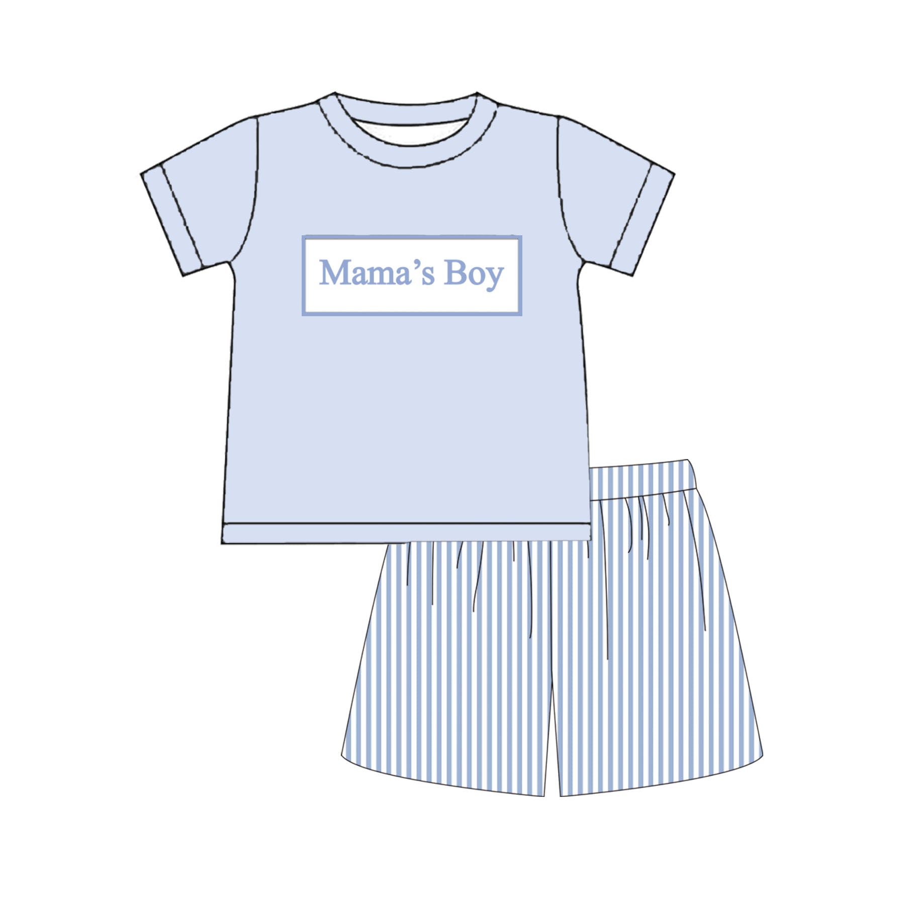 (Pre Order)Siblings MAMA'S GIRL&BOY Embroidery Smocked Dress,Set&Romper