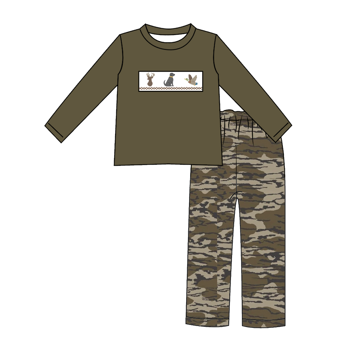 (Weekly Pre-Order)Siblings Camouflage Embroidery Smocked Dress,Set&Romper(Ends 10.18)