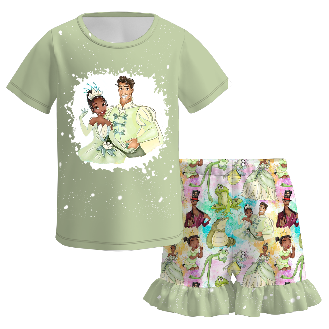 (Pre Order)Girls Character 2Pcs Shorts Set