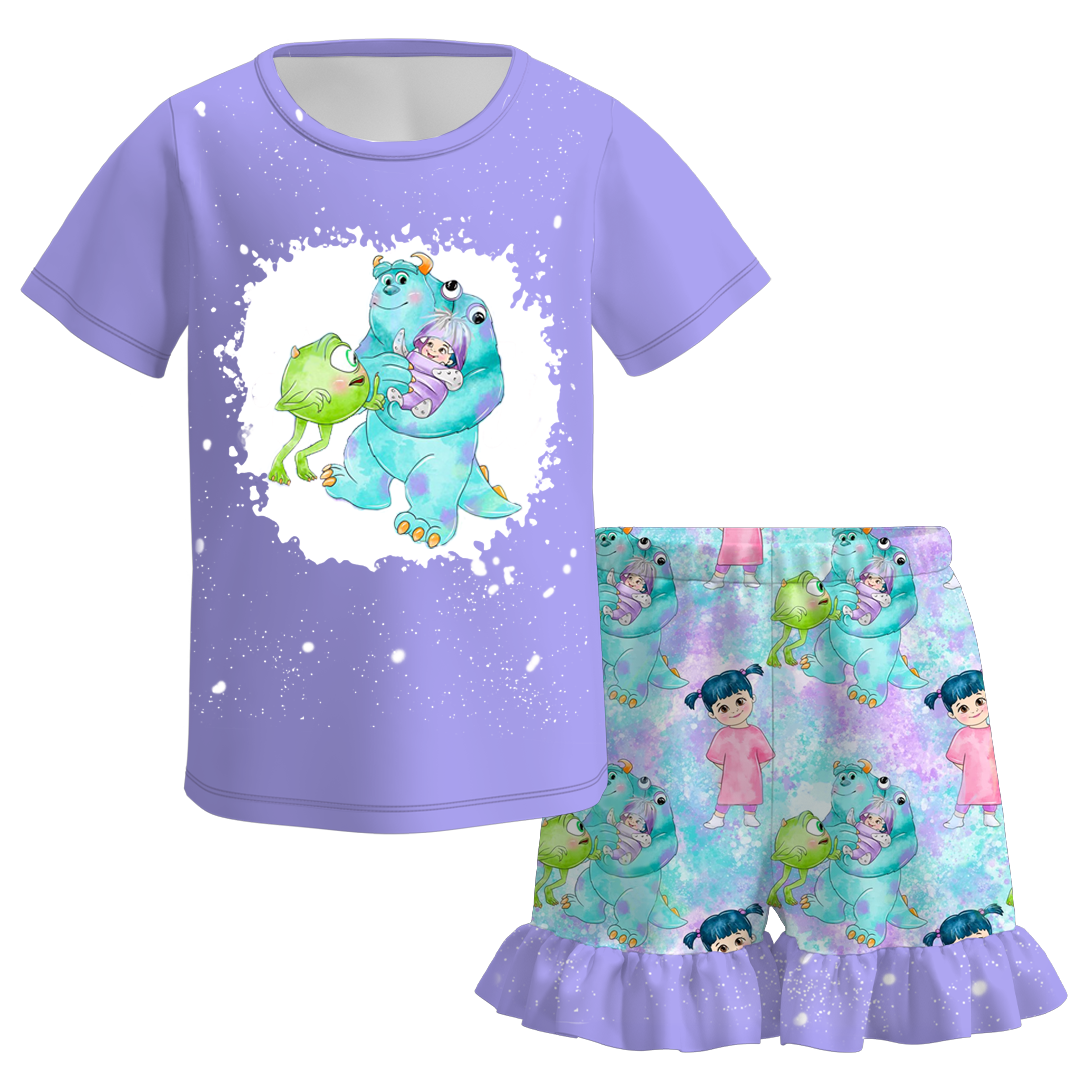 (Pre Order)Girls Character 2Pcs Shorts Set