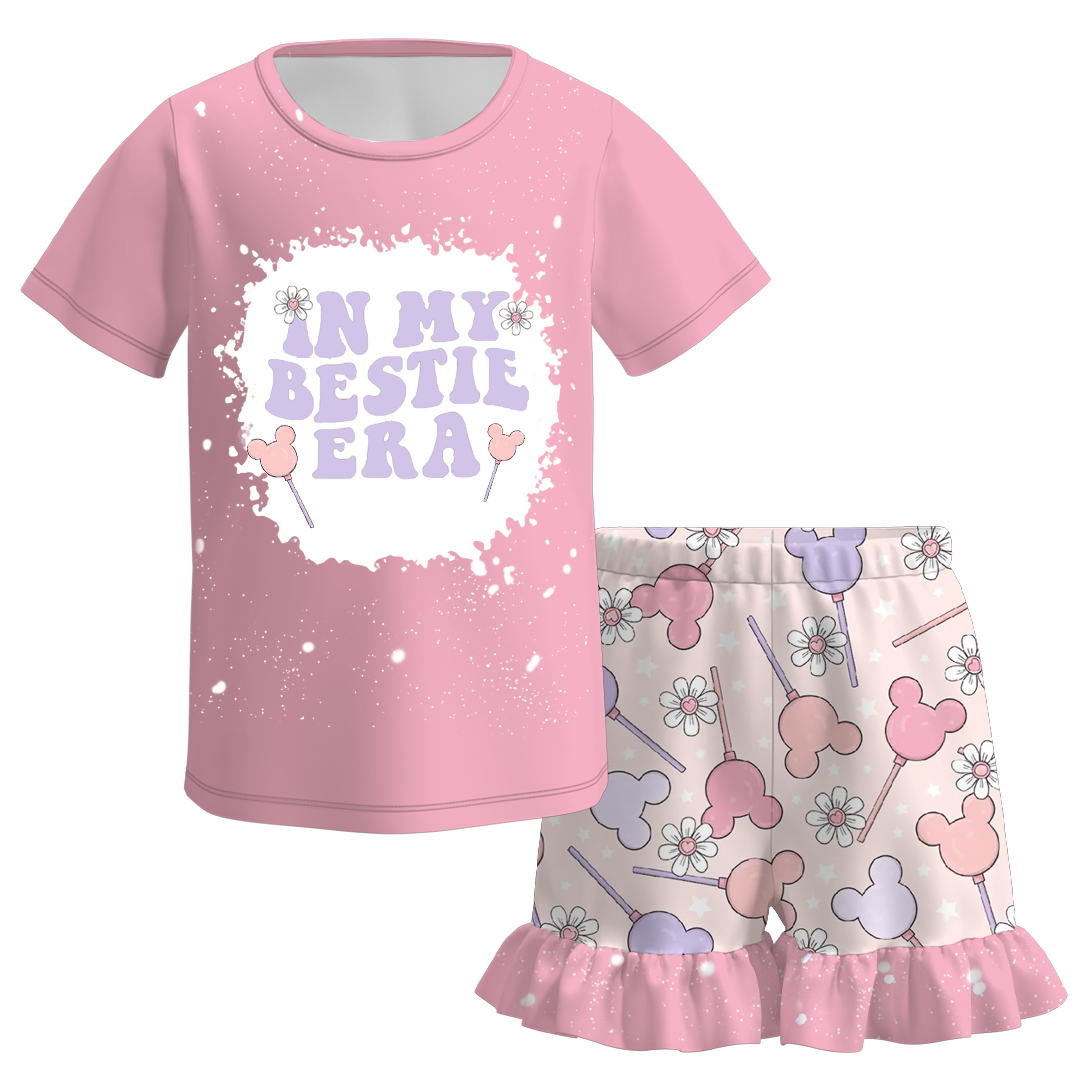 (Pre Order)Girls Character 2Pcs Shorts Set