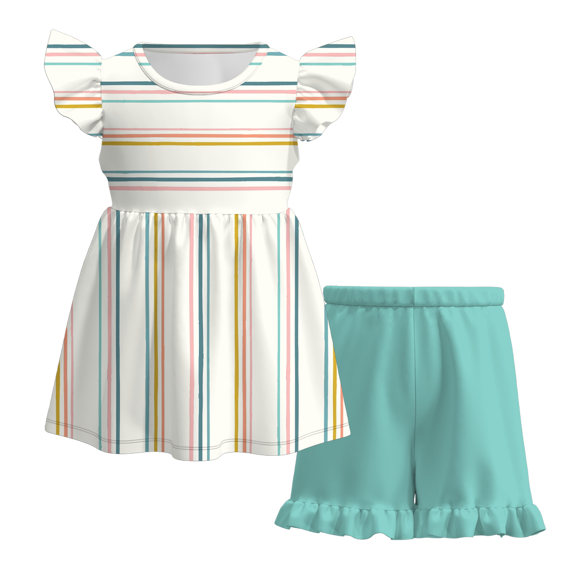 (Pre Order)Exclusive 2024 Summer Girls' Shorts Set