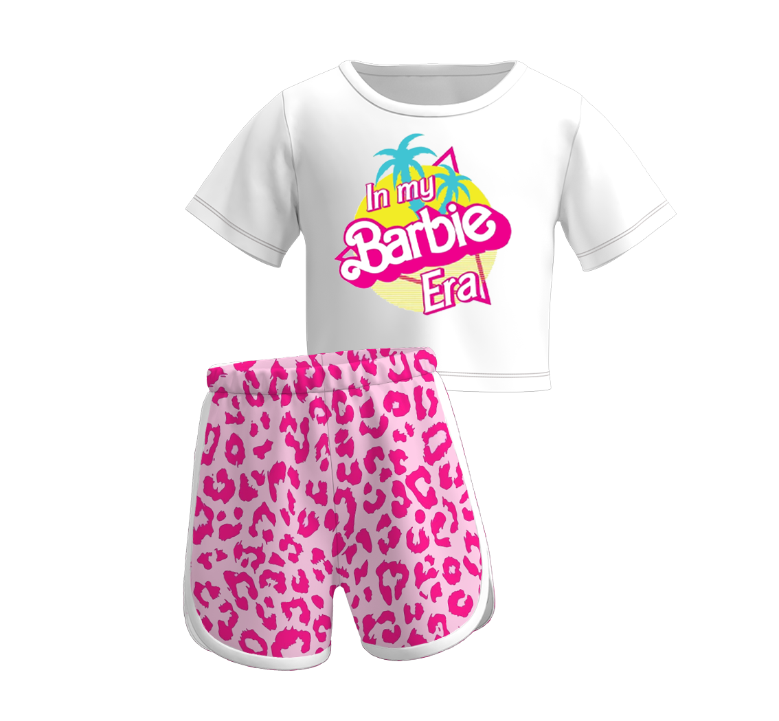 (Pre Order)Girls Barbie Summer Shorts Set