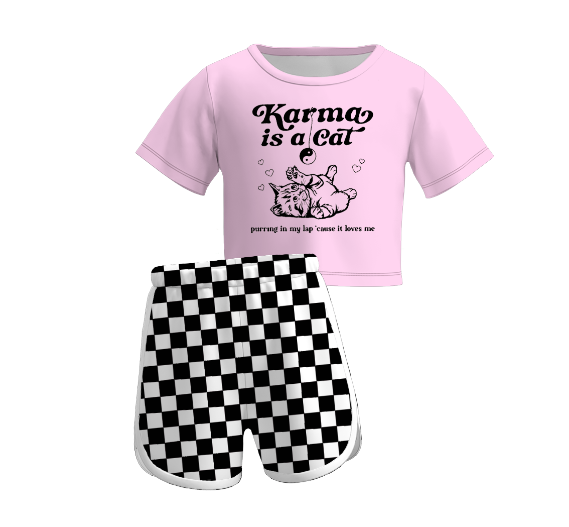 (Pre Order)Girls Barbie Summer Shorts Set