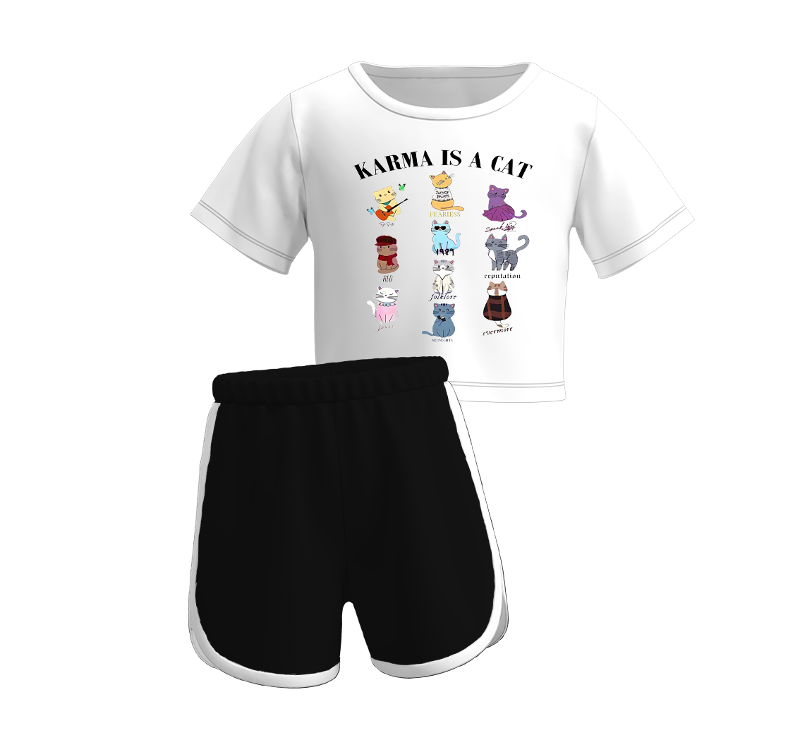 (Pre Order)Girls Barbie Summer Shorts Set