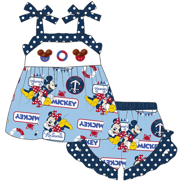 (Pre Order) Summer Mickey Magic Embroided Sibling Ensemble Collection