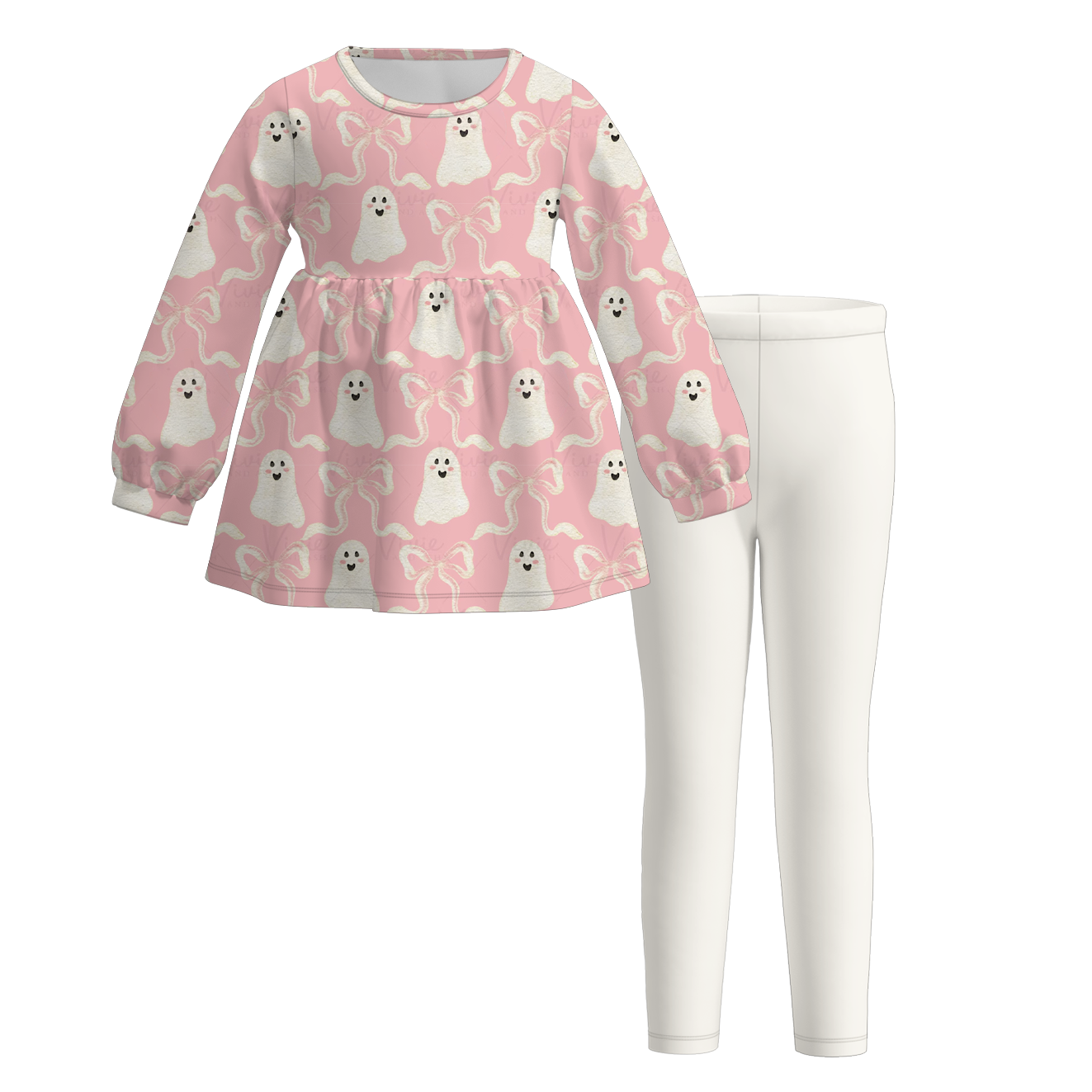 (Pre Order)Girls Halloween&Thanksgiving Cartoon Print Outfit Set