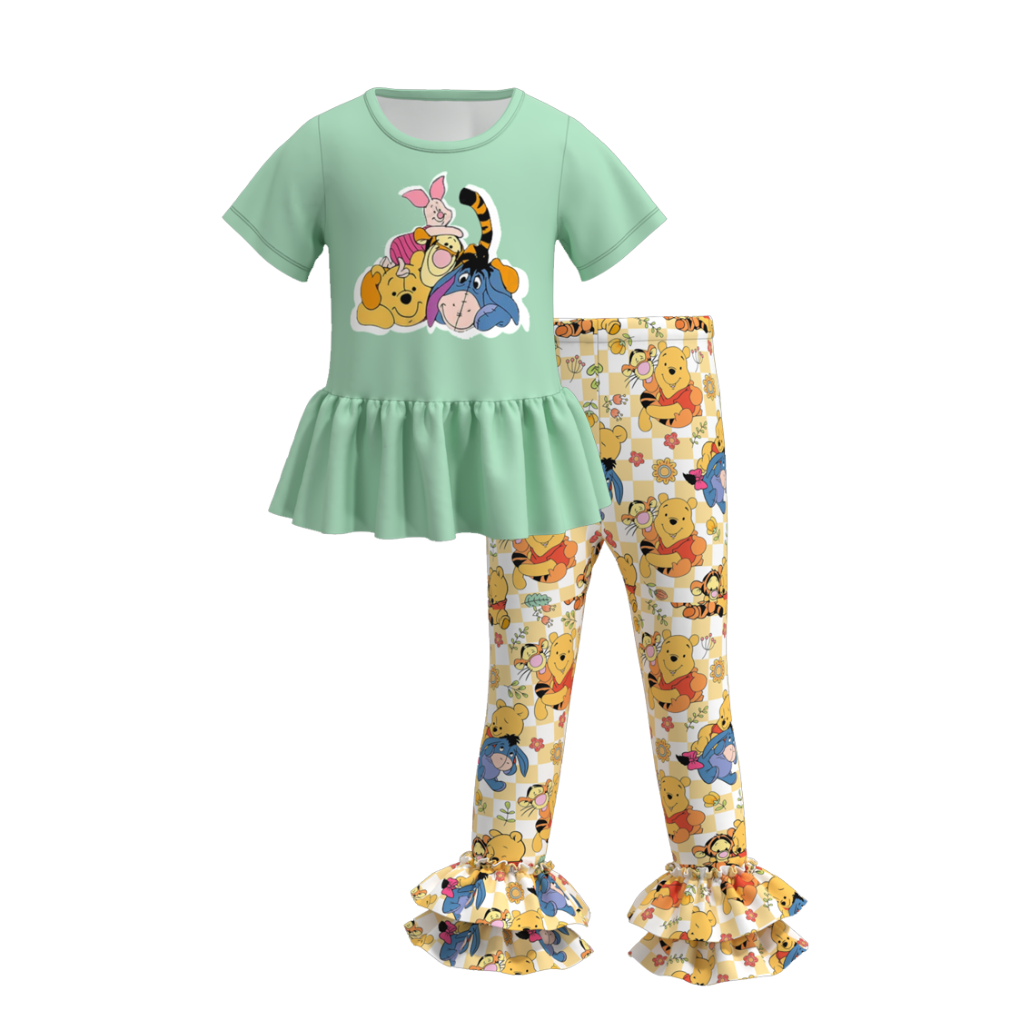 (Pre Orders)Girls Cartoon Print Outfit Set