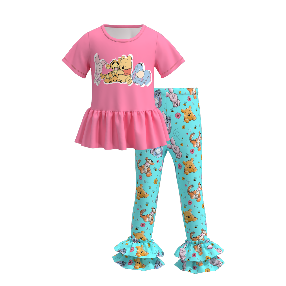 (Pre Orders)Girls Cartoon Print Outfit Set