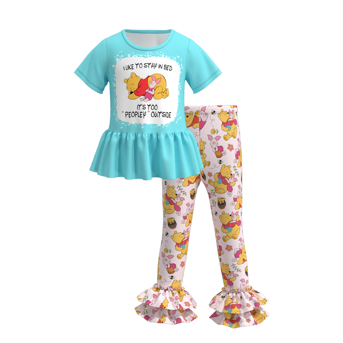 (Pre Orders)Girls Cartoon Print Outfit Set