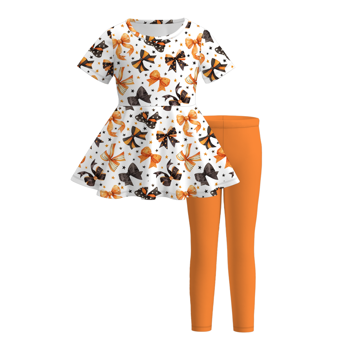 (Pre Order)Girls Halloween Print Outfit Set