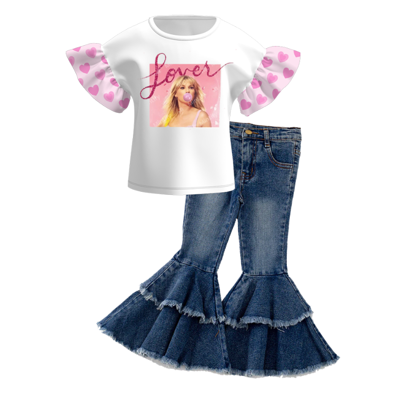(Pre Order+Pant In Stock)Girls TS Print Outfit Set