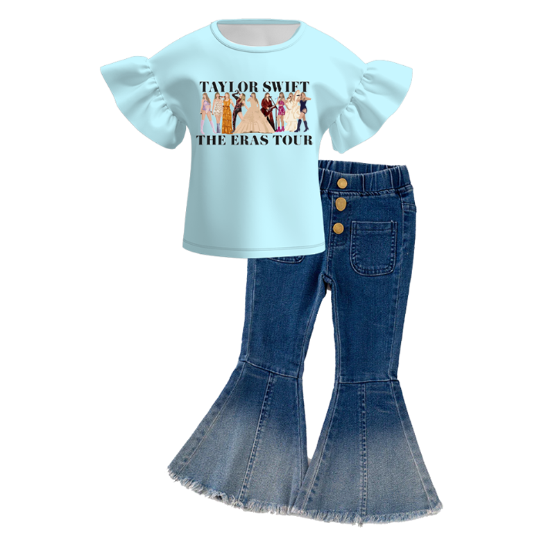 (Pre Order+Pant In Stock)Girls TS and Cartoon Print Outfit Set