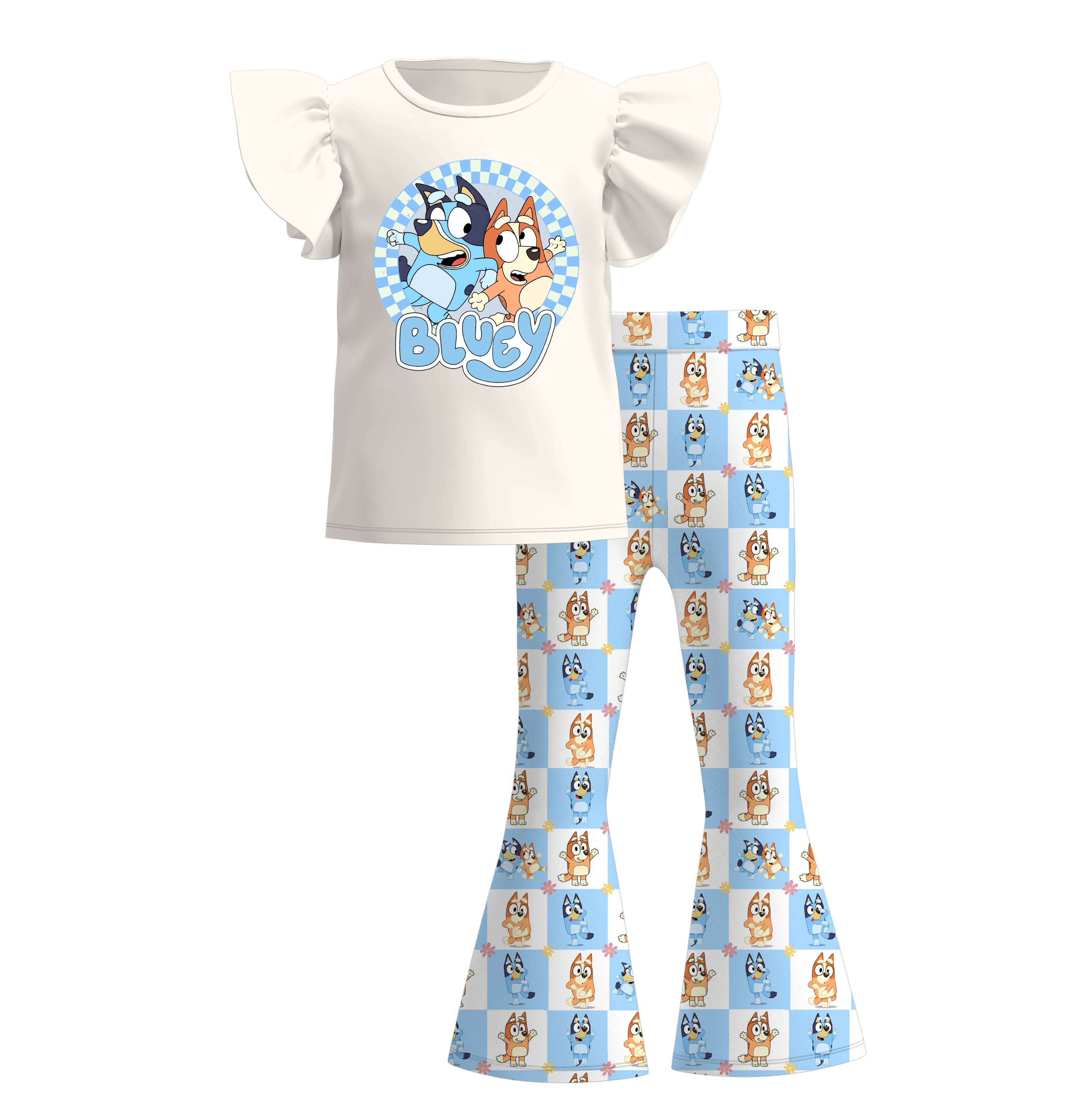 (Pre Order)Girls Cute Cartoon Print Outfit Set