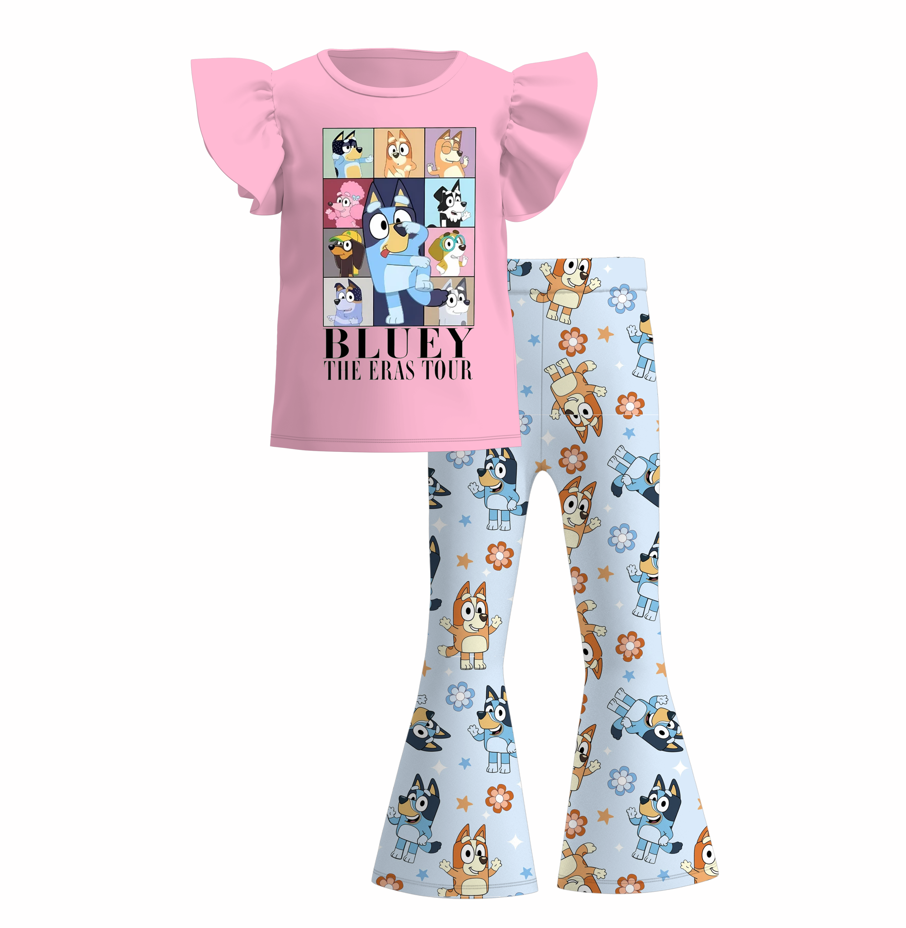 (Pre Order)Girls Cute Cartoon Print Outfit Set