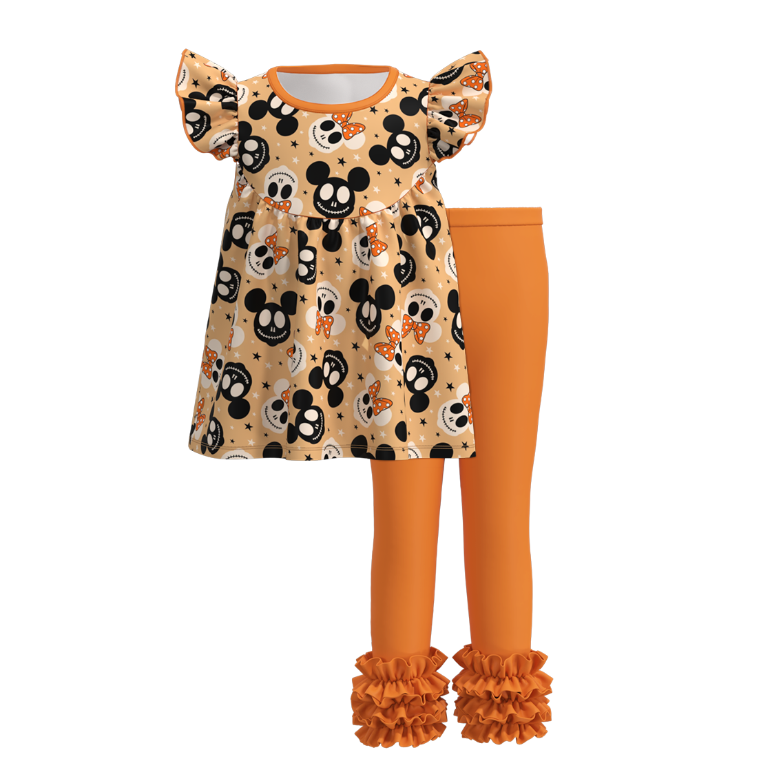 (Pre Order)Girls Halloween Print Outfit Set