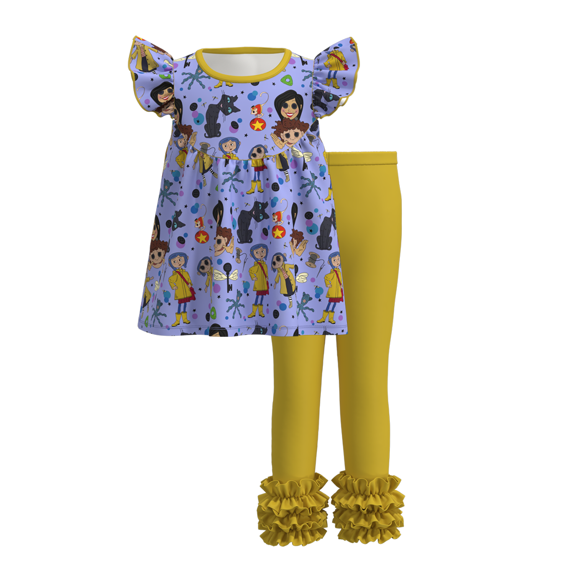 (Pre Order)Girls Halloween Print Outfit Set