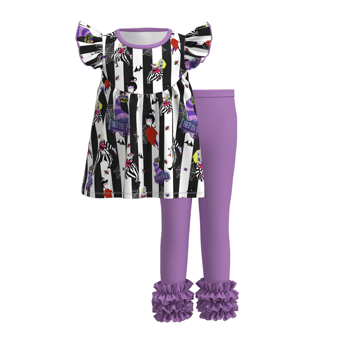 (Pre Order)Girls Halloween Print Outfit Set