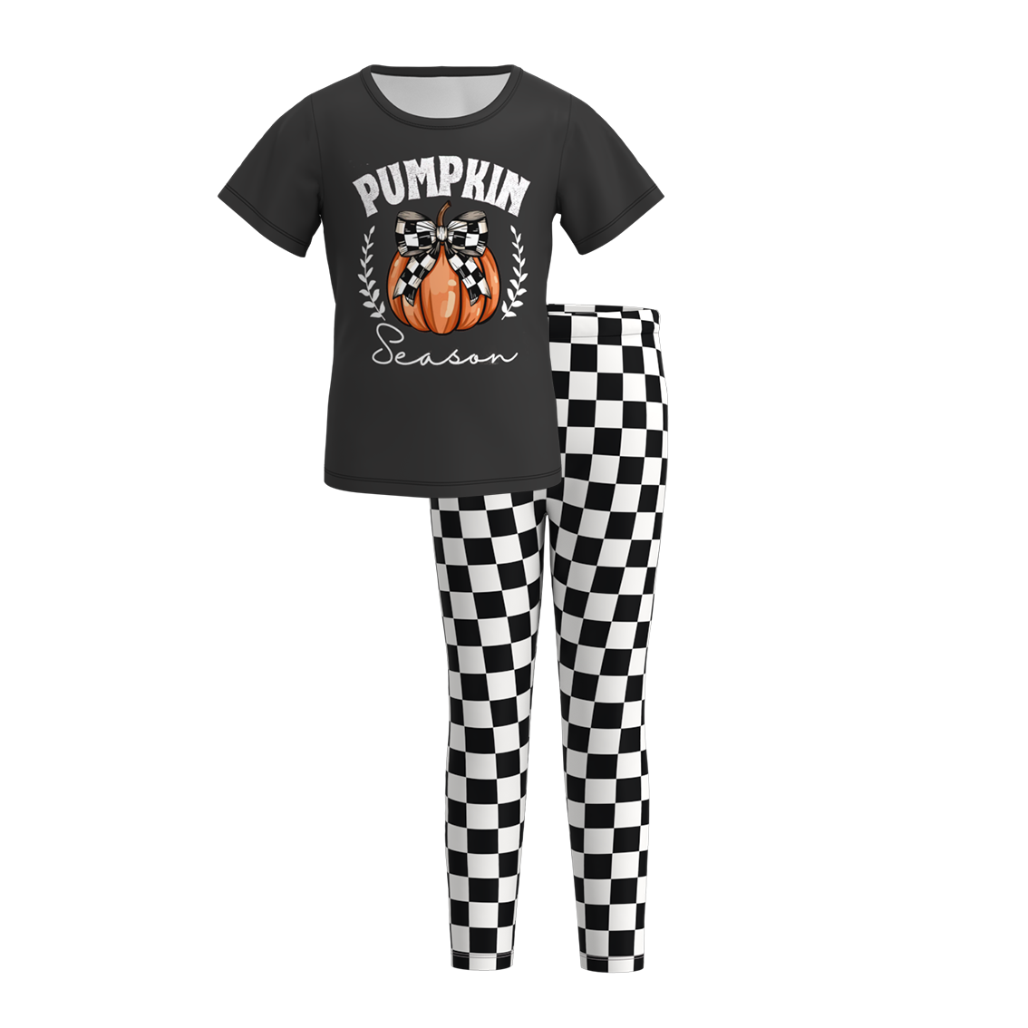 (Pre Order)Girls Halloween Print Outfit Set