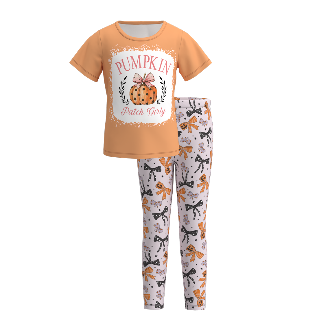 (Pre Order)Girls Halloween Print Outfit Set