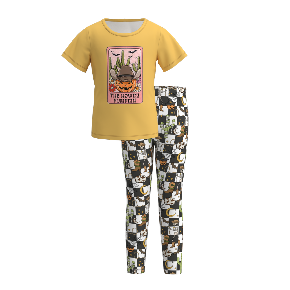 (Pre Order)Girls Halloween Print Outfit Set