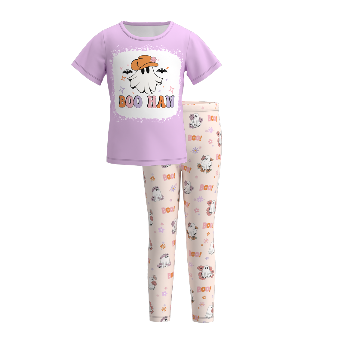 (Pre Order)Girls Halloween Print Outfit Set