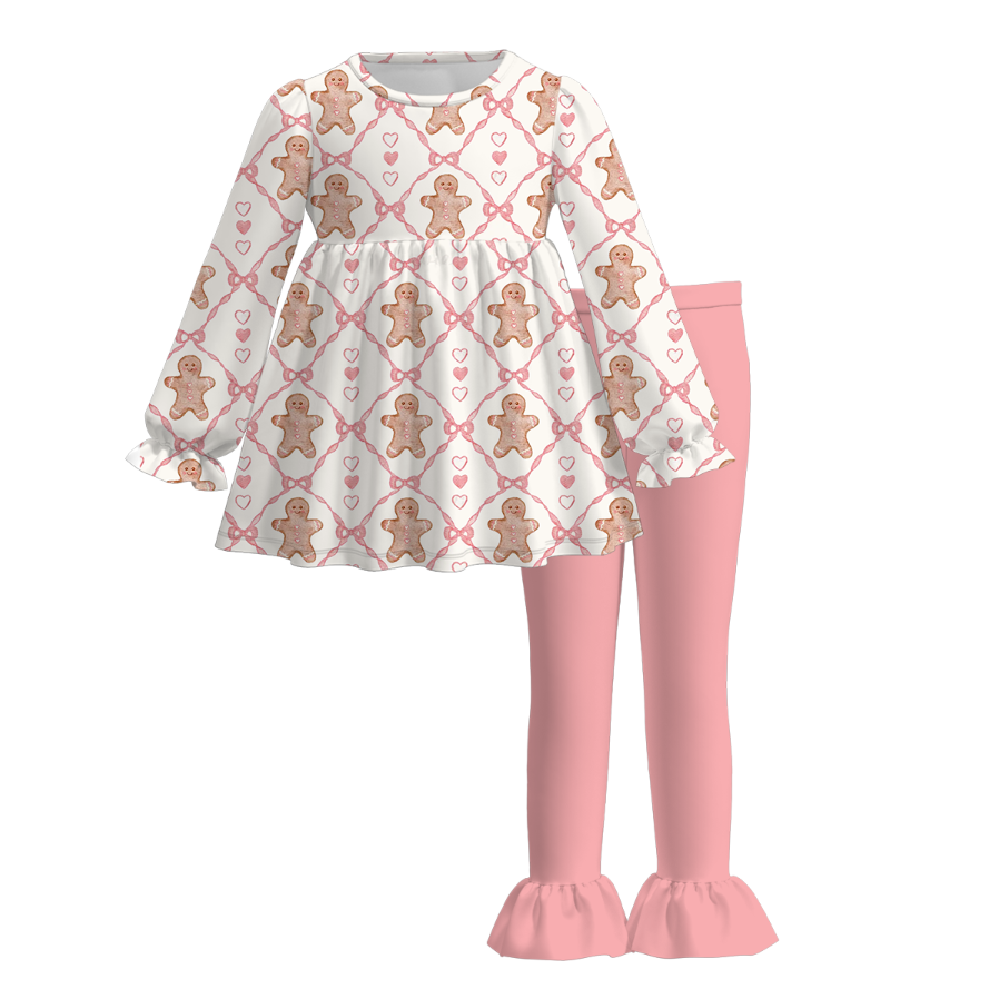(Pre Order)Girls Christmas Nutcracker Print Outfit Set