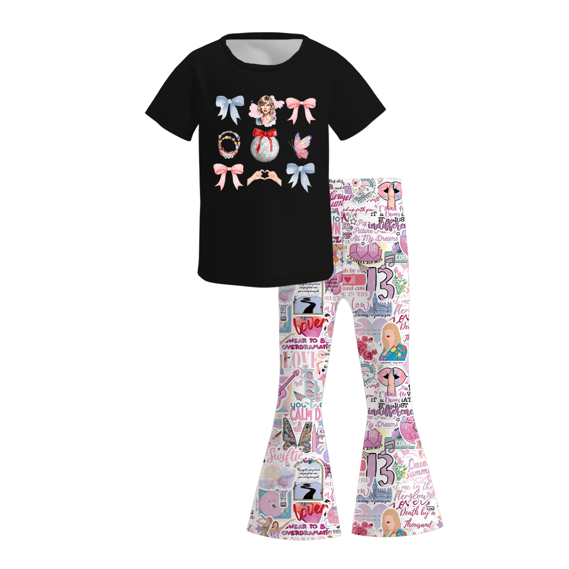 (Pre Order)Girls TS Print Outfit Set