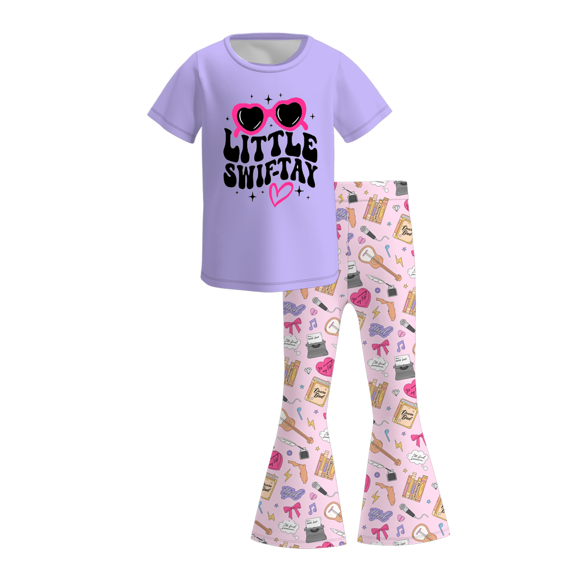 (Pre Order)Girls TS Print Outfit Set