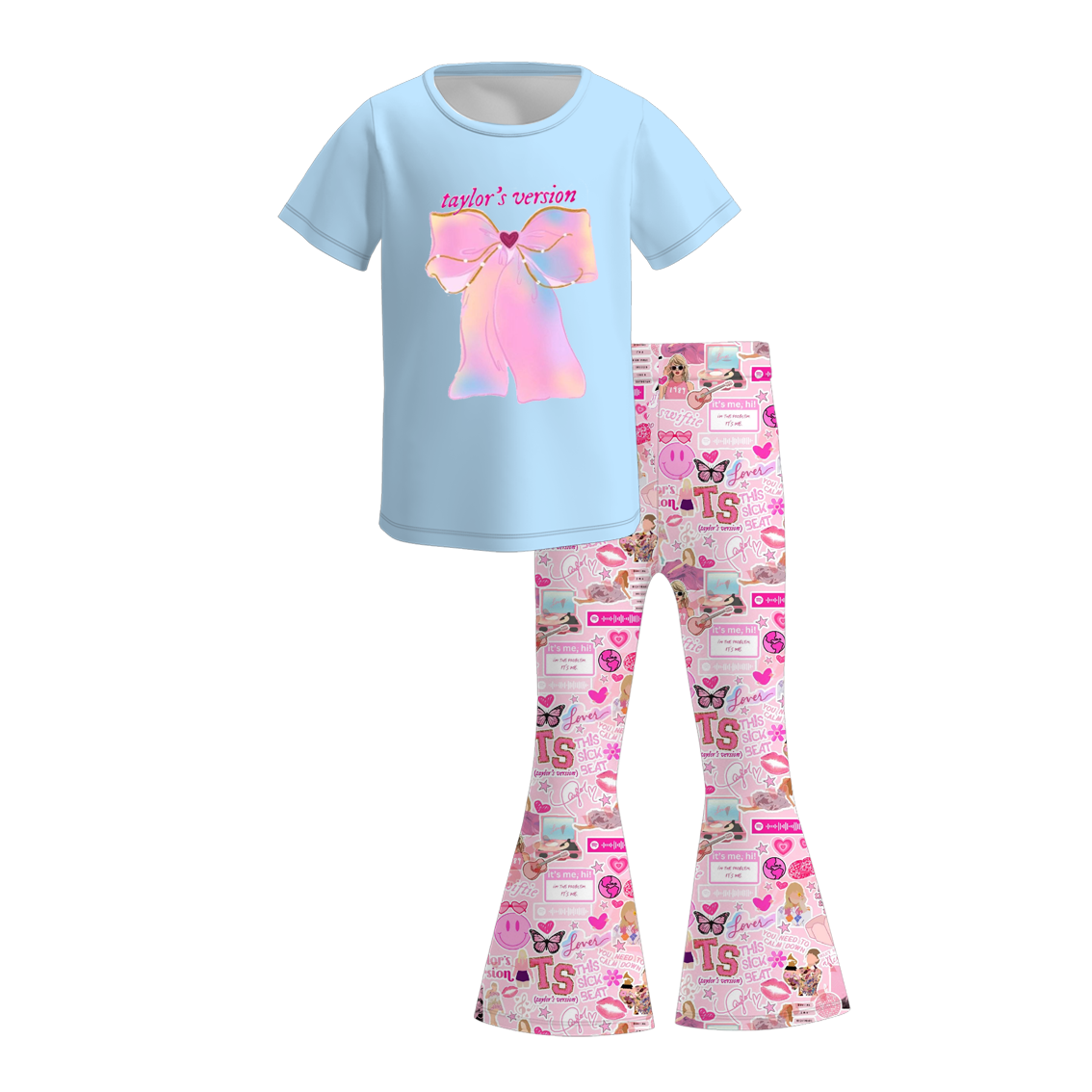 (Pre Order)Girls TS Print Outfit Set