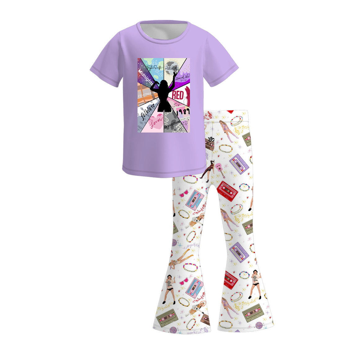 (Pre Order)Girls TS Print Outfit Set