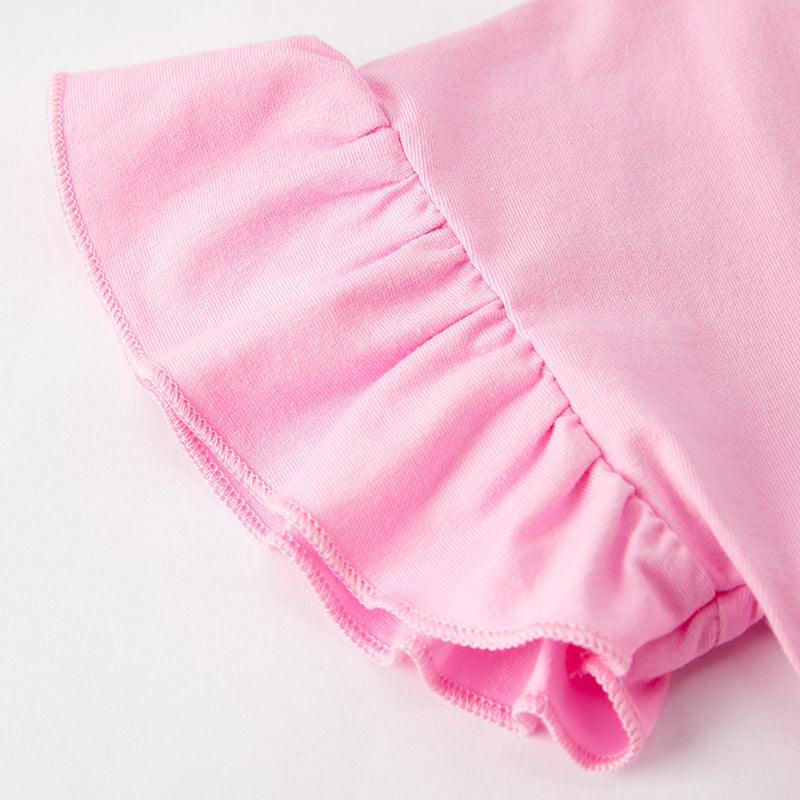 (Restock)Girls Summer Back To School Pencil Print Outfit Set