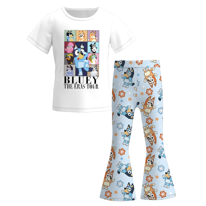 (Pre Order)Girls Spring and Summer Cartoon Print Outfit Set