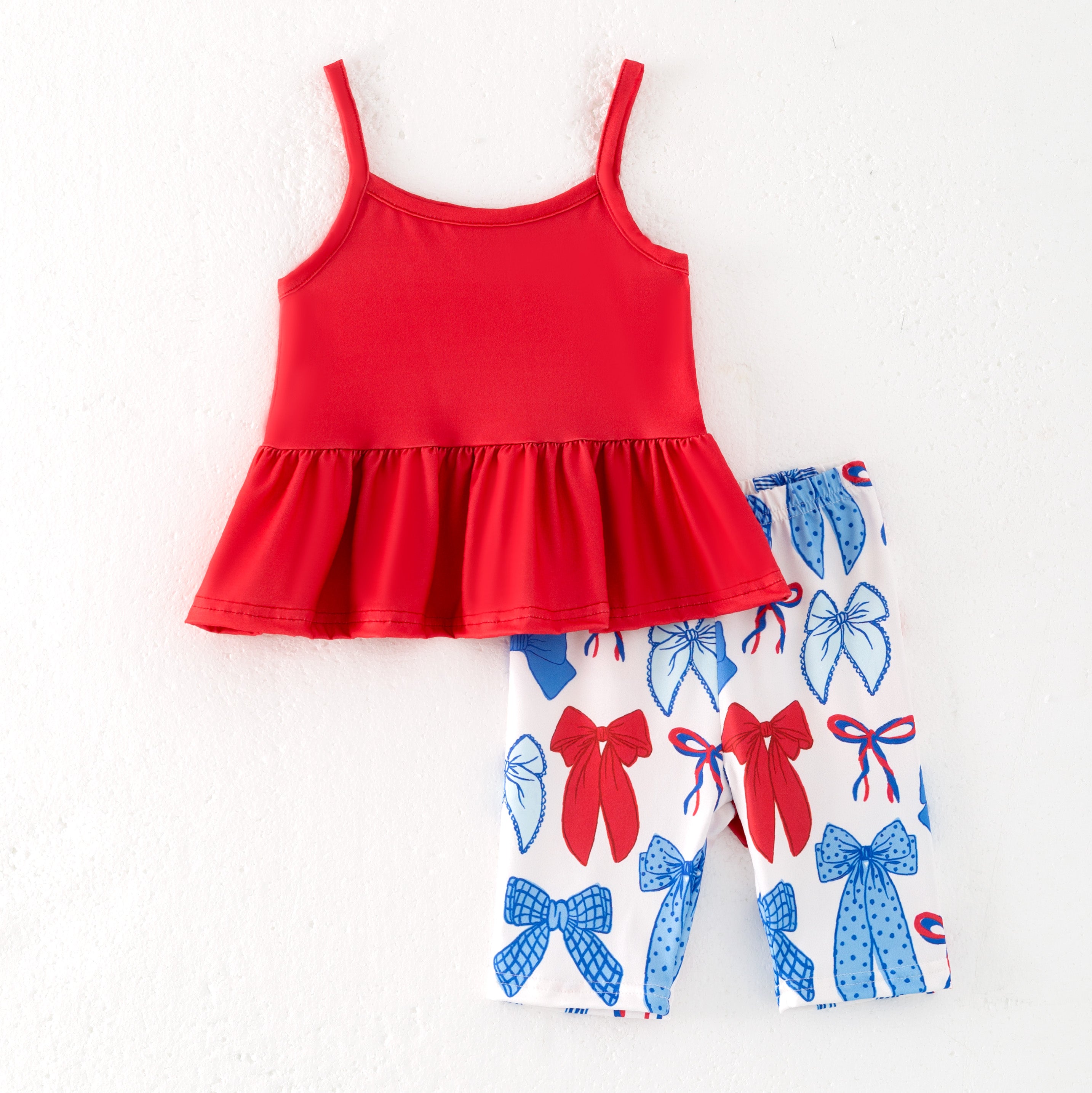 (Pre Order,Prepack Zone)Girls Spring&Summer Patriotic Print Dress(Mix Size)