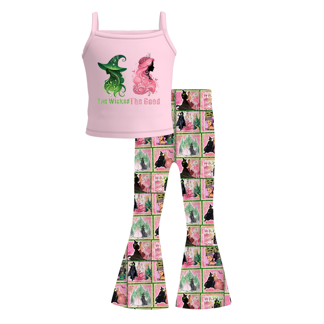 (Pre Order)Girls Spring and Summer Movie Character Print Outfit Set