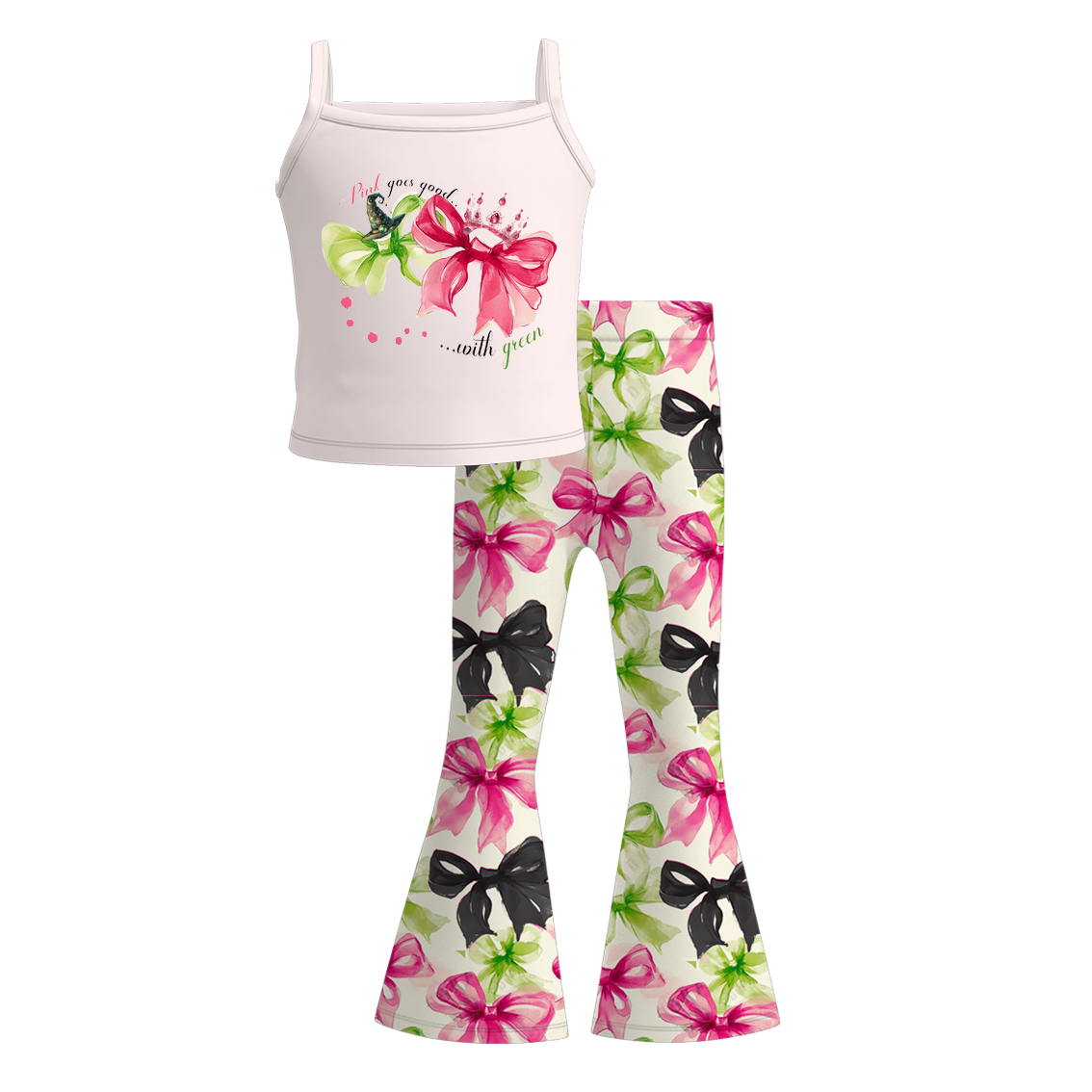 (Pre Order)Girls Spring and Summer Movie Character Print Outfit Set