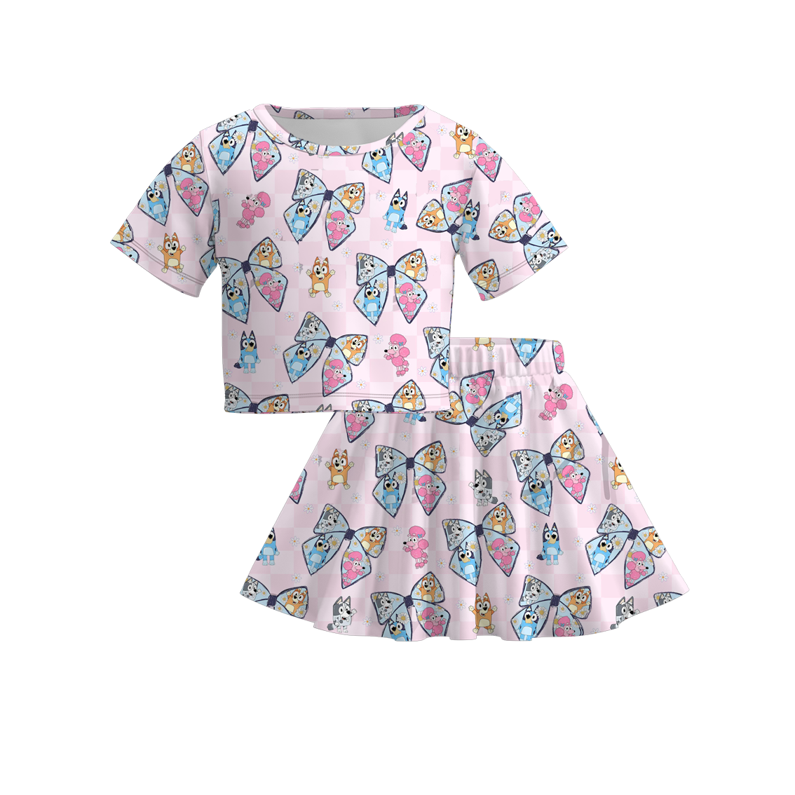 (Pre Order)Sisters Spring and Summer Cartoon Print Dress,Romper and Set