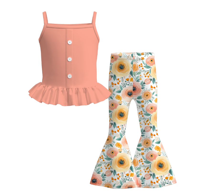 (Pre Order)Mommy and Me Spring&Summer Sunflower Print Dress,Set
