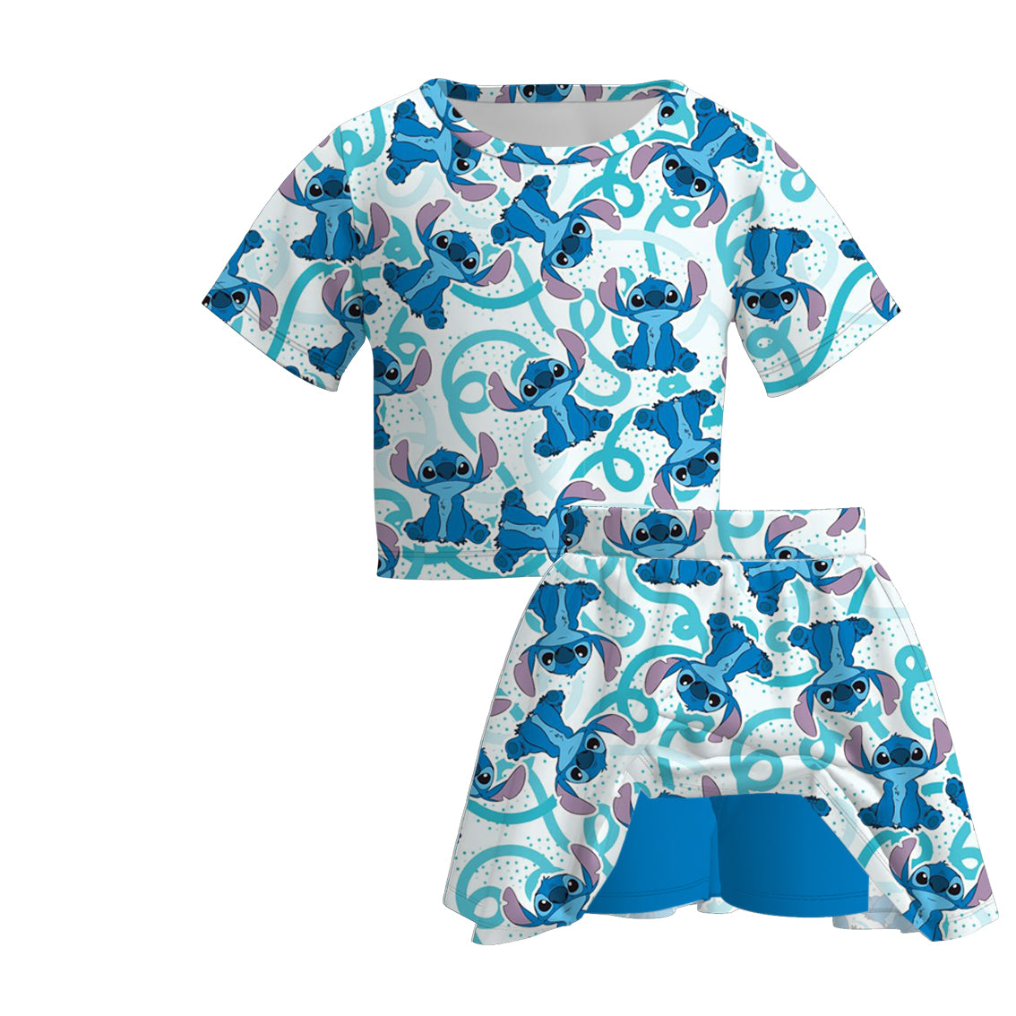 (Pre Order)Sibling Spring and Summer Cartoon Print Dress,Set,Romper&Top