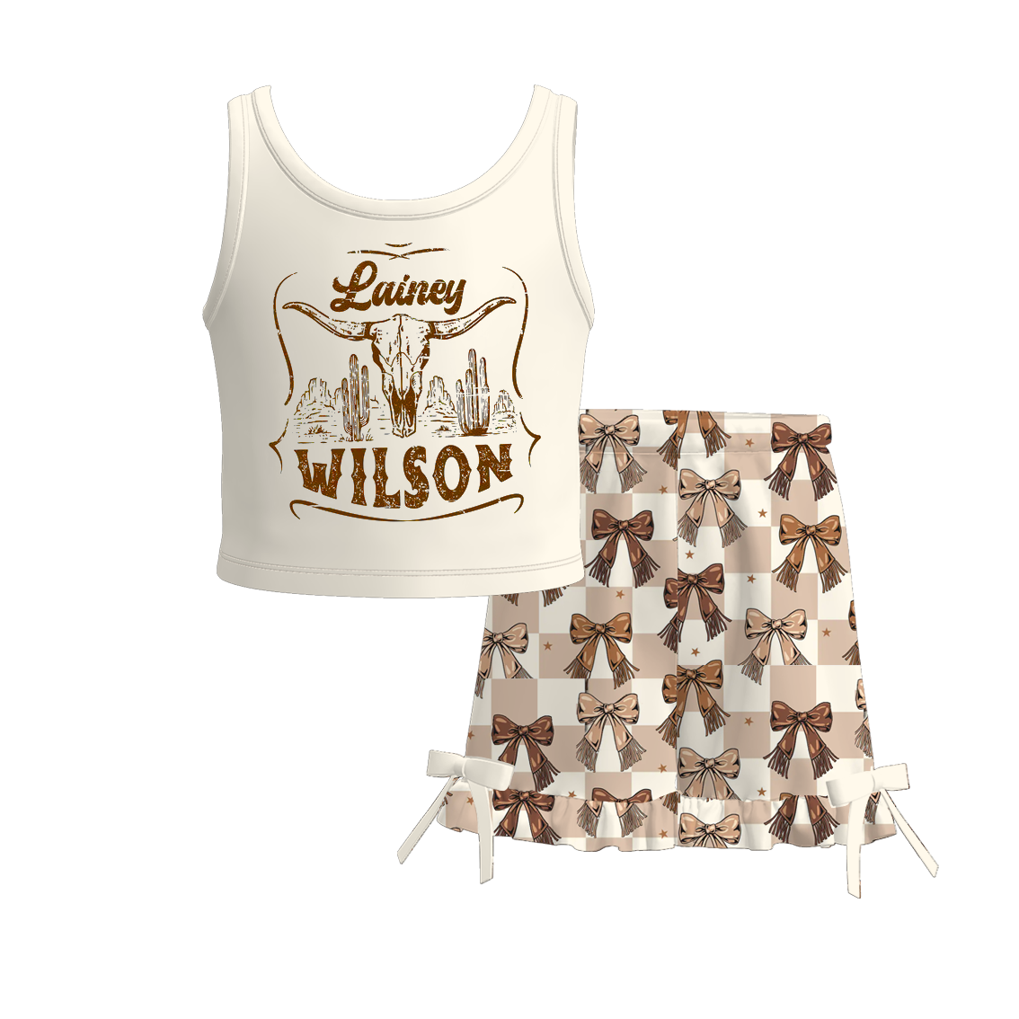 (Pre Order)Girls Spring and Summer Character Print Shorts Set