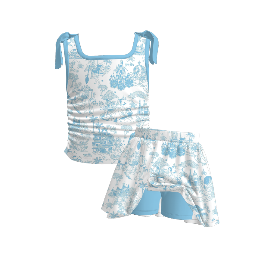 (Pre Order)Sisters Spring and Summer Princess Print Dress,Jumpsuit&Set