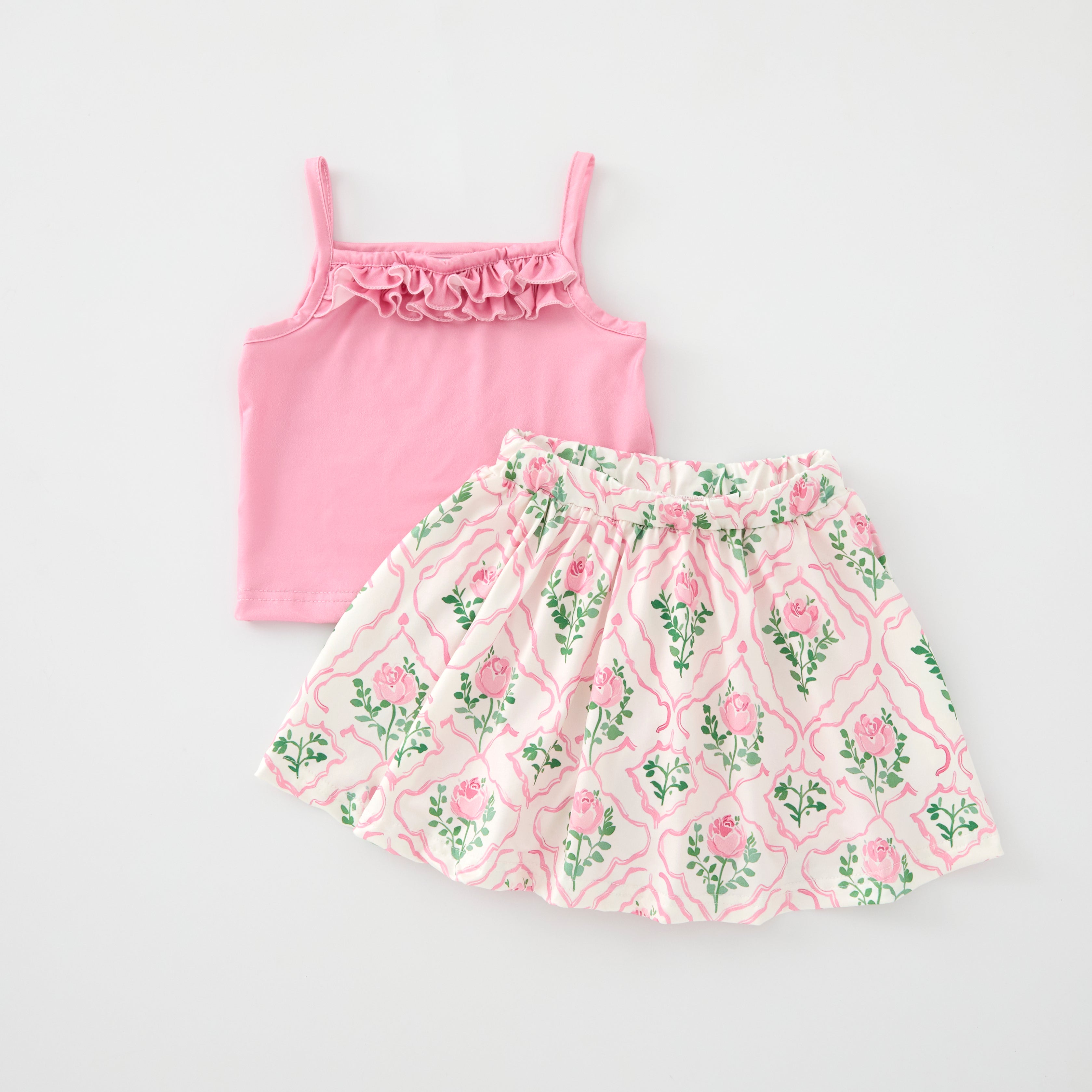 (Pre Order)Mommy and Me Summer Pink Floral Print MAXI Dress,Set&Romper
